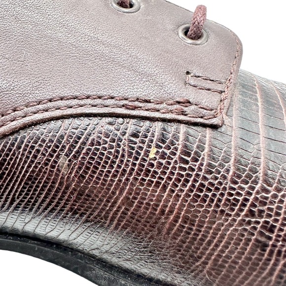 Ariat | Women | Bancroft Lizard Skin Emboss Leather Lace Up Ankle Booties | 7 B - Picture 14 of 16